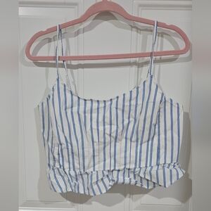 American Eagle Outfitters Blue and White Striped Camisole